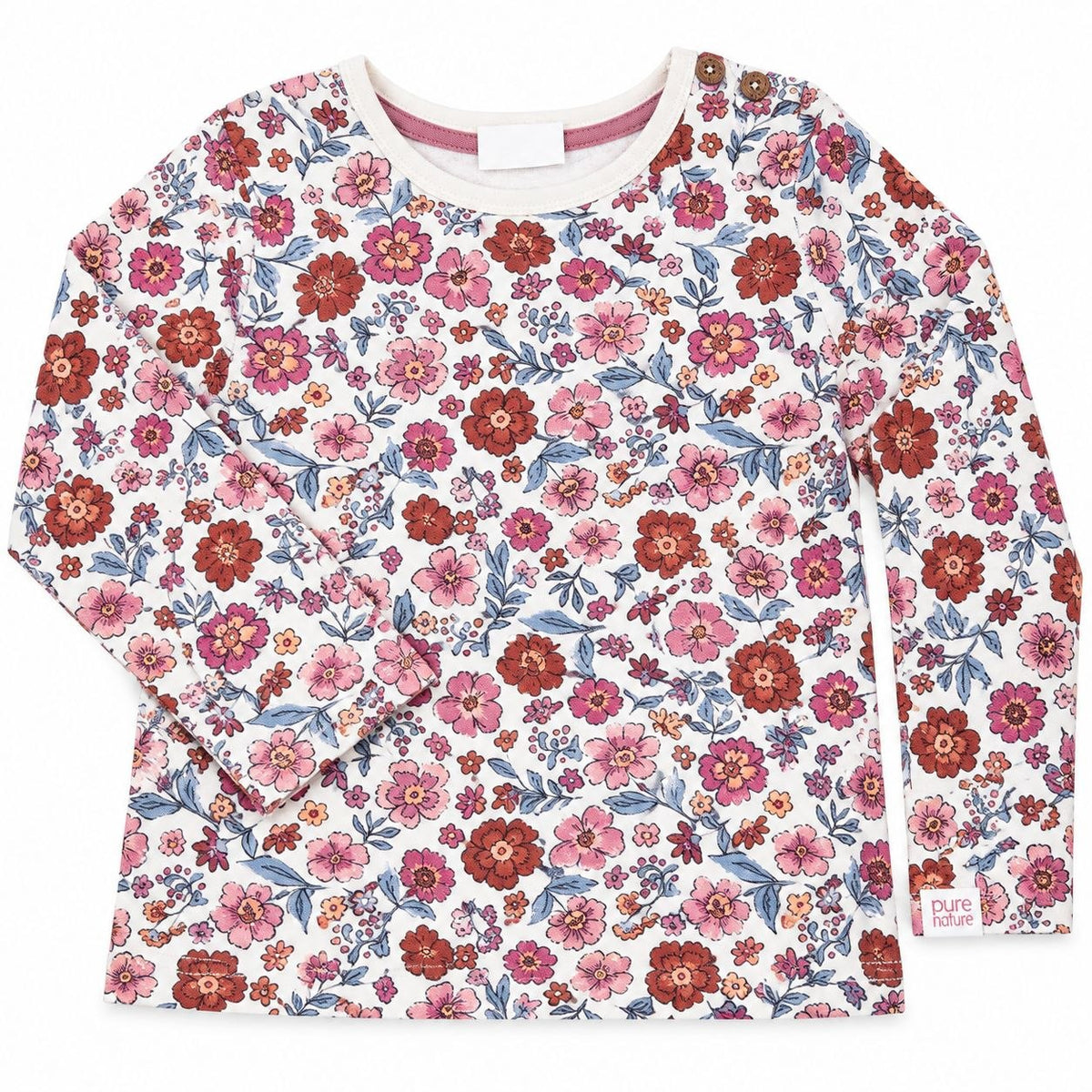 Girls Floral Full Sleeve Printed Top