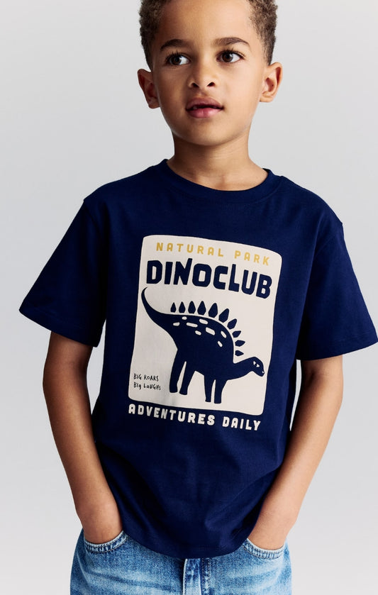 DinoClub Adventure Navy Blue Boys T-Shirt