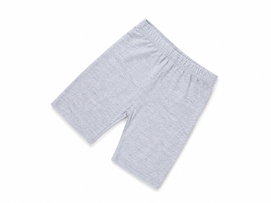 Girls’ Light Grey Stretch Cotton Shorts