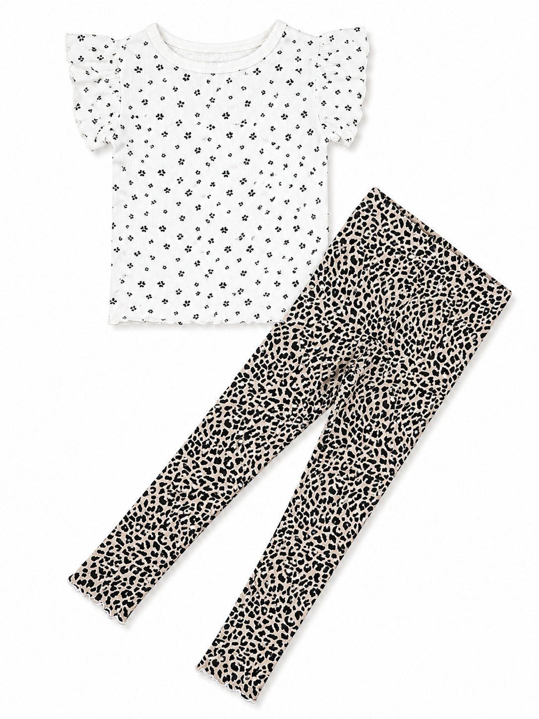Wild Blossom Bell-Bottom Co-Ord Set for Girls
