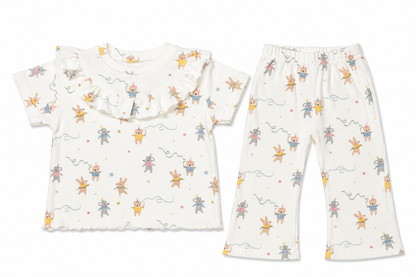 Tiny Carnival Friends Co-ord Set for Baby Girls – Soft Cotton
