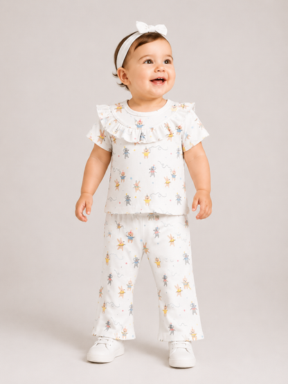 Tiny Carnival Friends Co-ord Set for Baby Girls – Soft Cotton