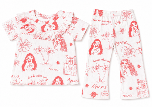 Moana Tropical Co-ord Set for Baby Girls – Soft Cotton