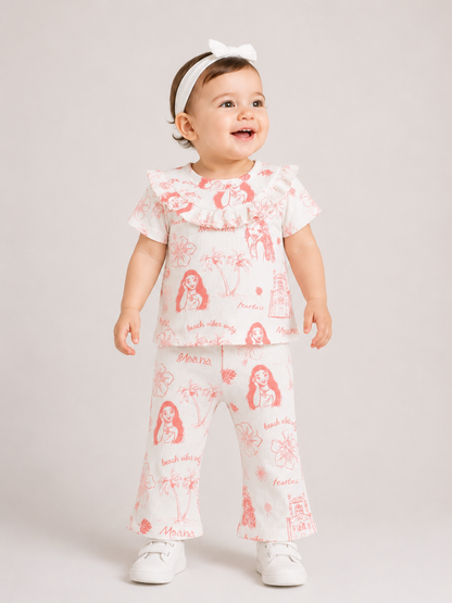 Moana Tropical Co-ord Set for Baby Girls – Soft Cotton
