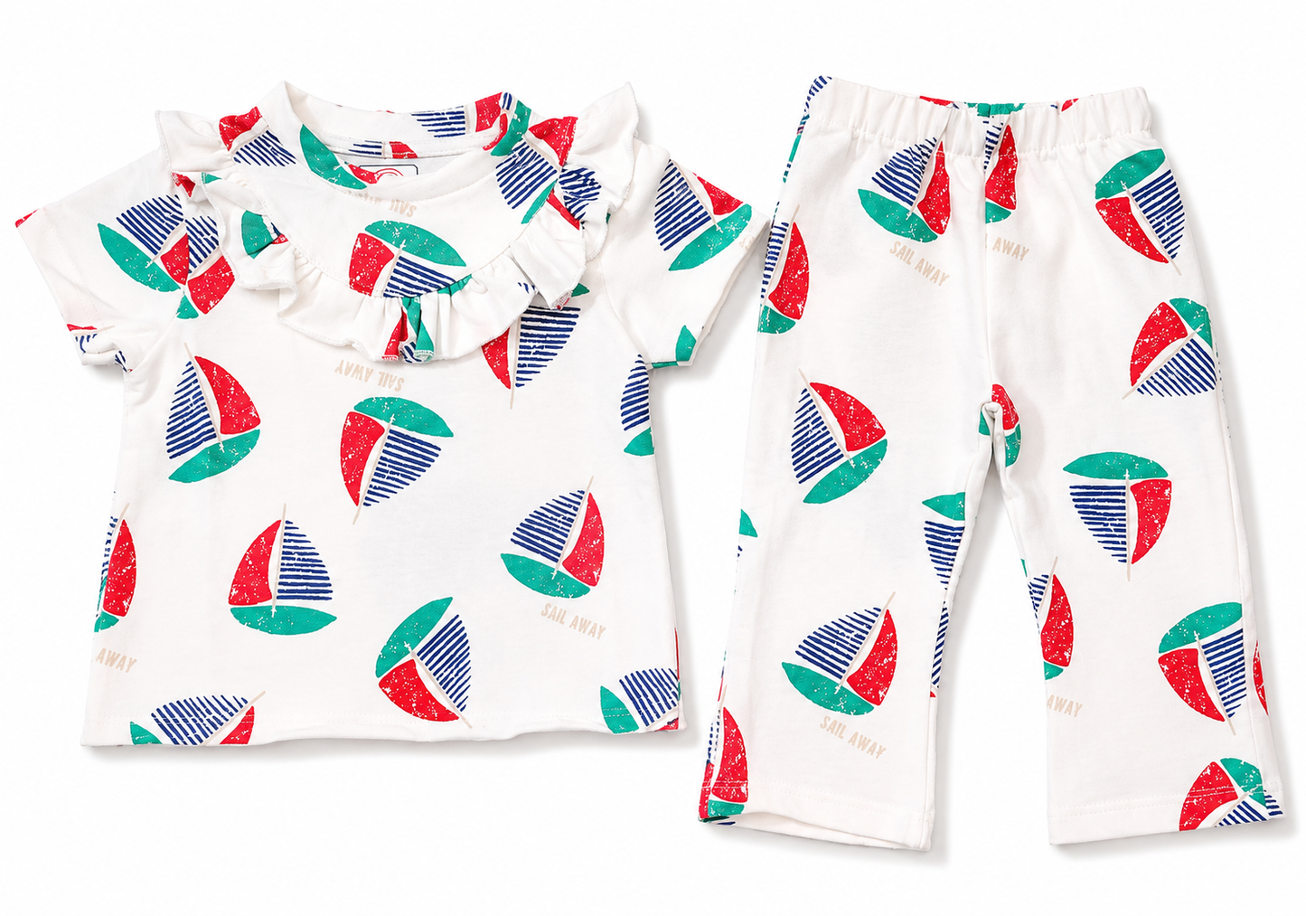 Sail Away Baby Girl Co-ord Set – Nautical Cotton