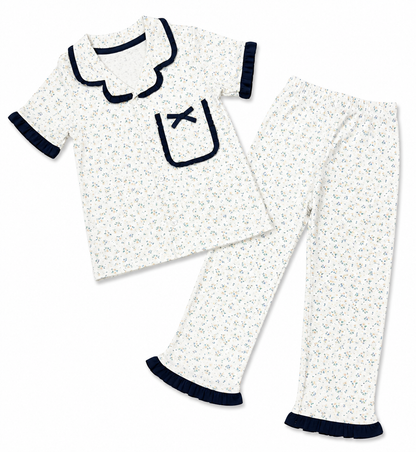 Girls Blossom Charm Frill Pajama Set