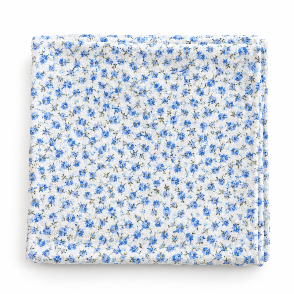 Blue Floral Muslin Baby Swaddle Wrap
