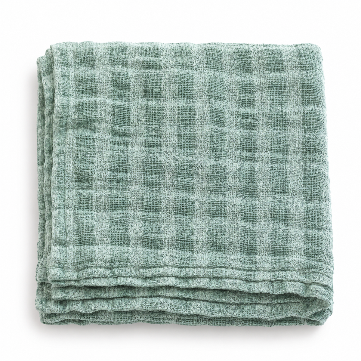 Sage Green Plain Muslin Baby Swaddle Wrap