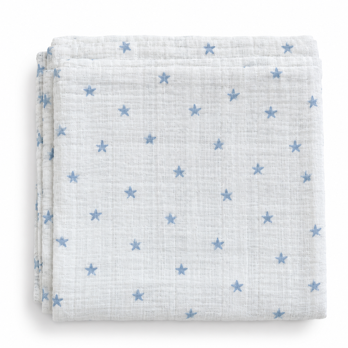 Sky Blue Star Muslin Baby Wrap