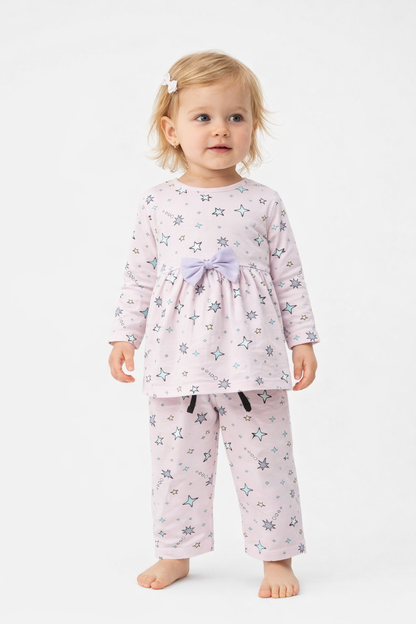 Cotton Frock with matching pant Co-ord Set