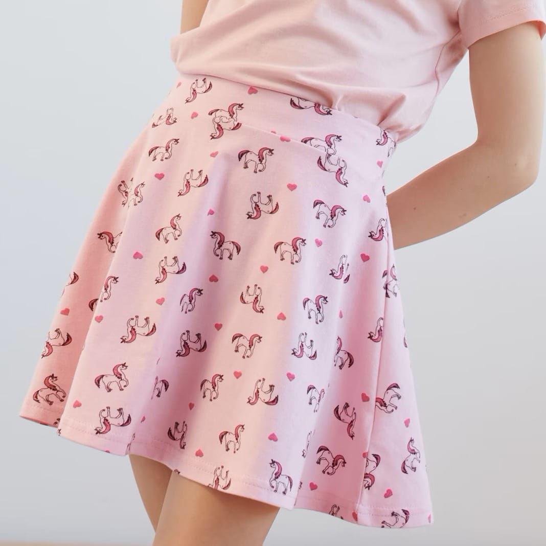Cotton Pink Unicorn Skirt