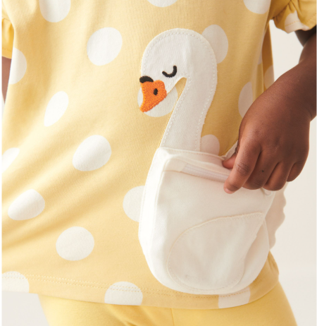 Yellow short Sleeve Bag T-Shirt