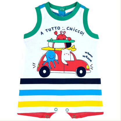Chicco Baby Boys Sleeveless playsuit ( Animals)