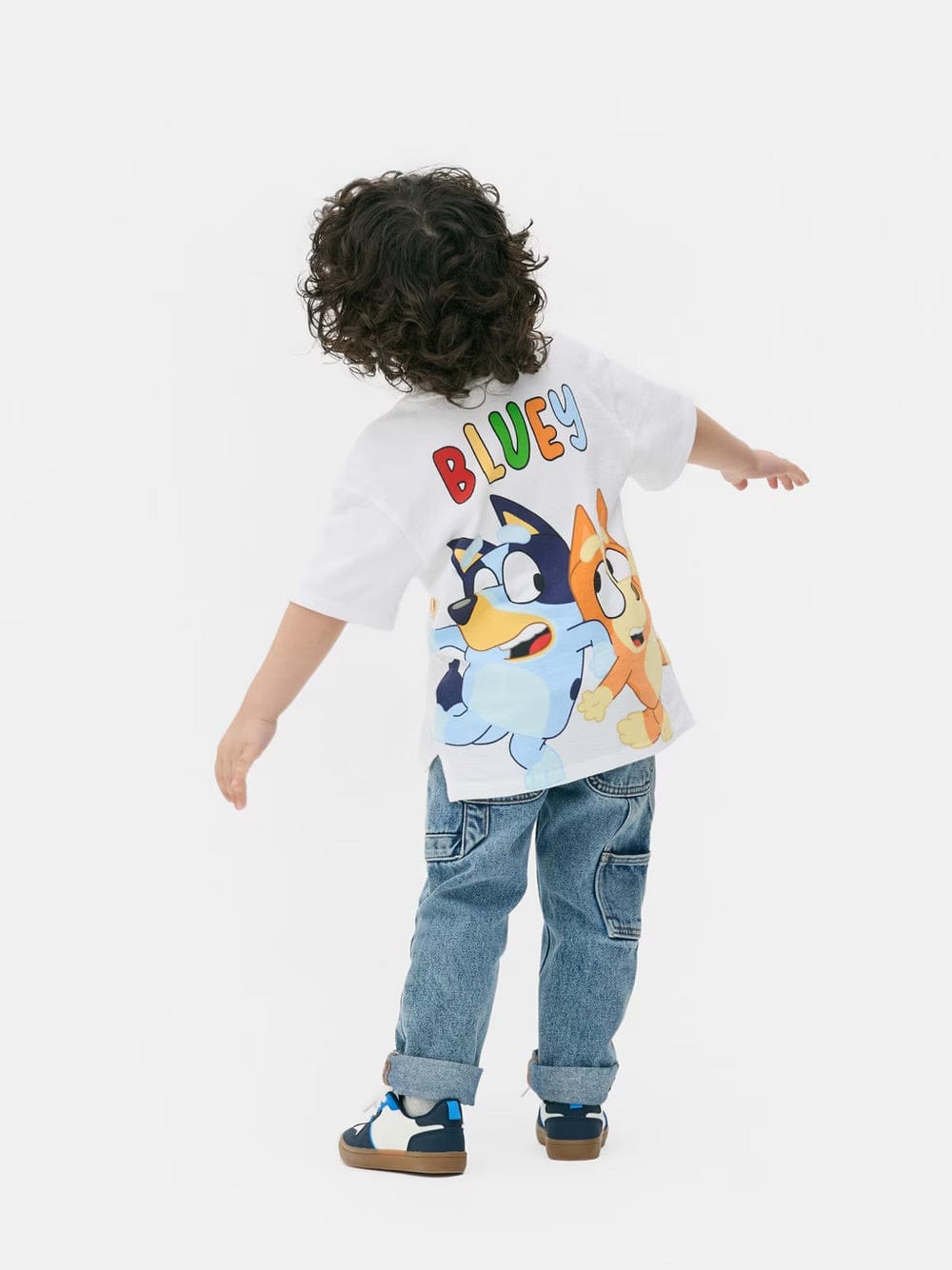 Bluey Boys’ White Cartoon Print T-Shirt