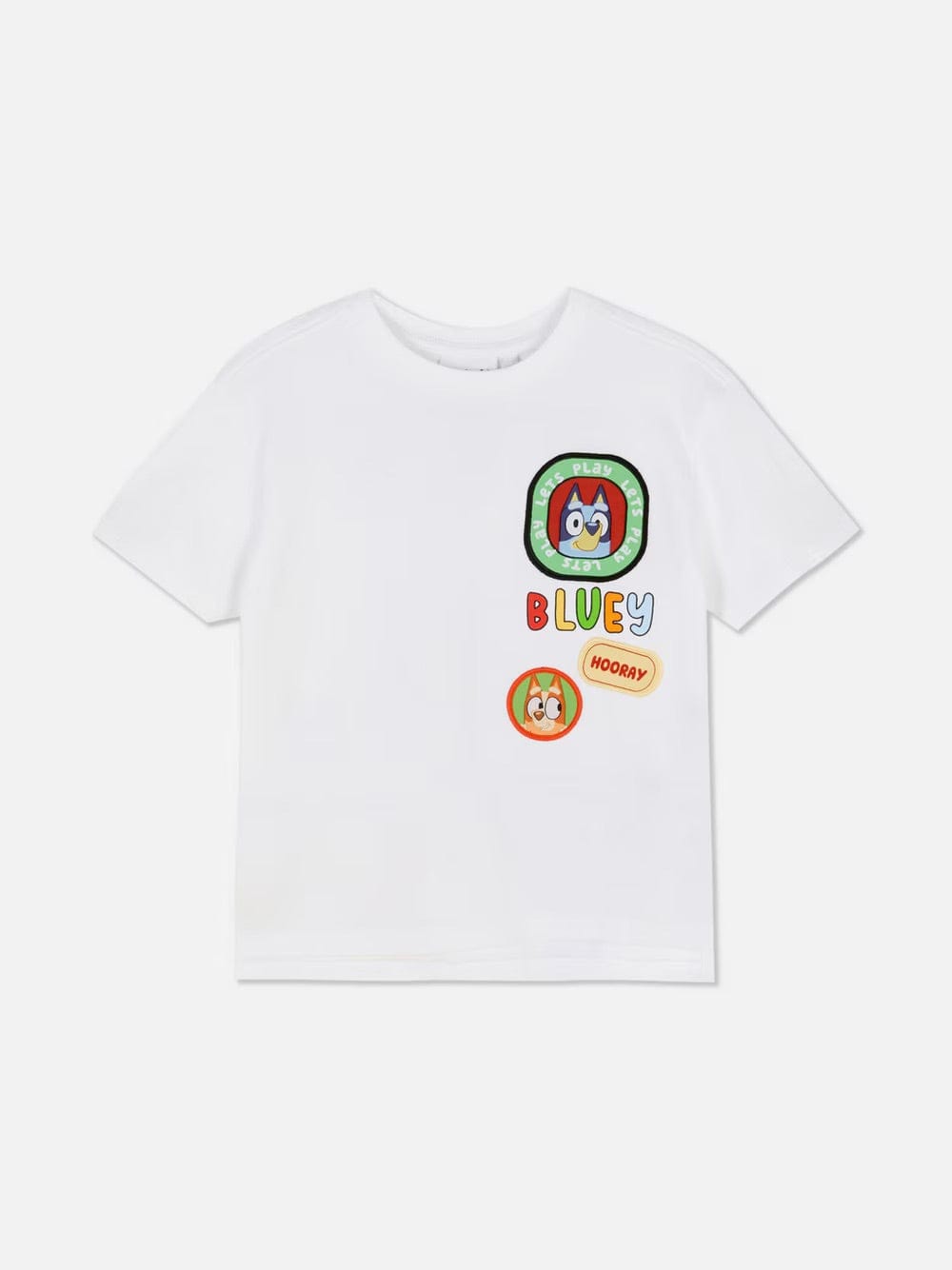 Bluey Boys’ White Cartoon Print T-Shirt