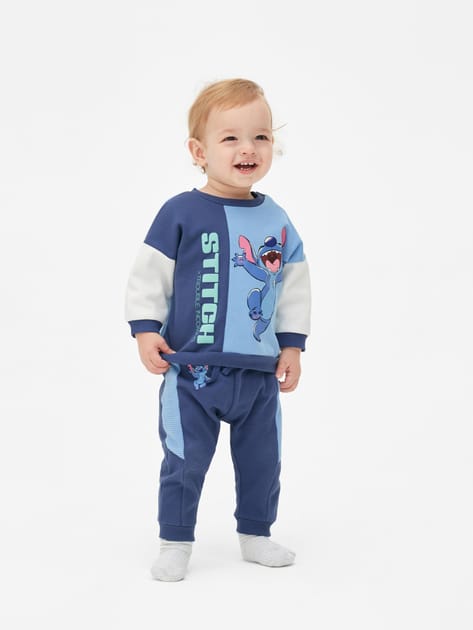 Disney Baby Boys’ Stitch Sweatshirt & Jogger Set – Blue