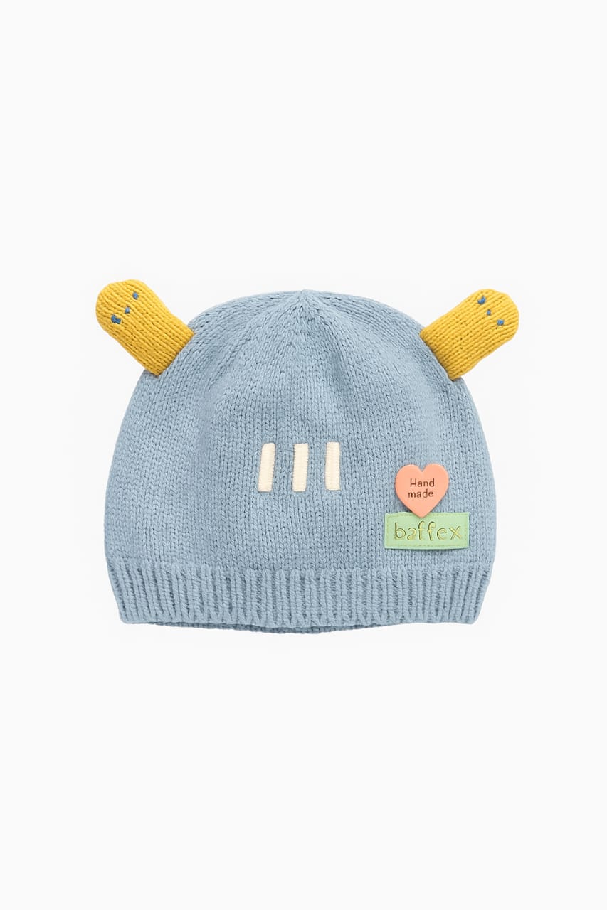 Baitex Baby Knitted Beanie Hat – Blue with Ears