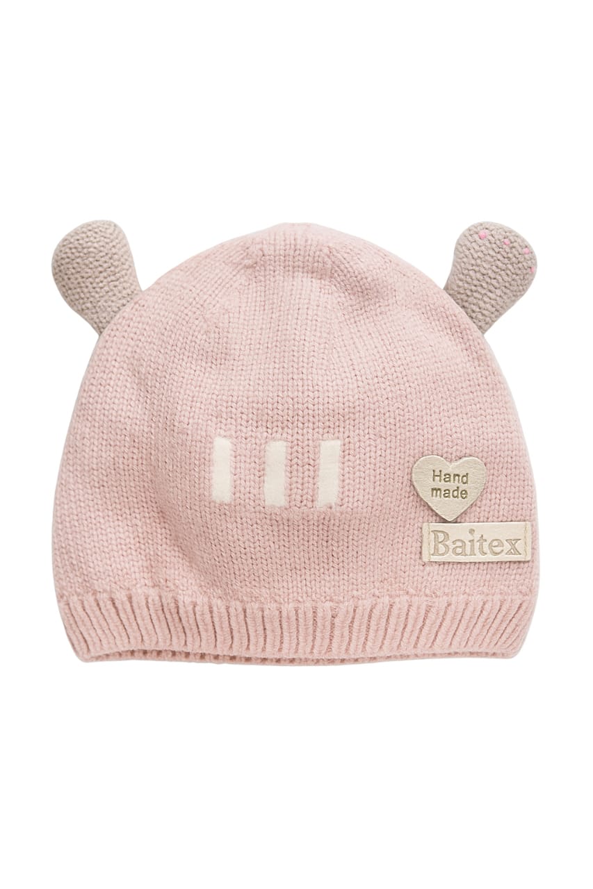 Baitex Baby Knitted Beanie Hat – Pink with Ears