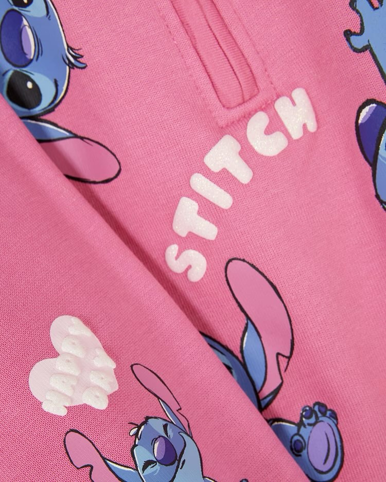 Disney Stitch Pink Kids Sweatshirt & Jogger Set