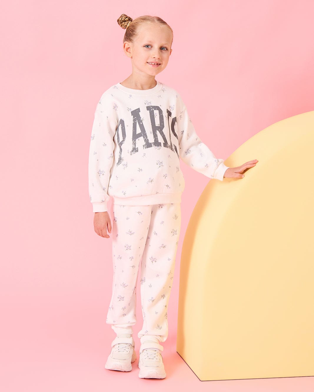 White "Paris" Fleece Co-ord Set