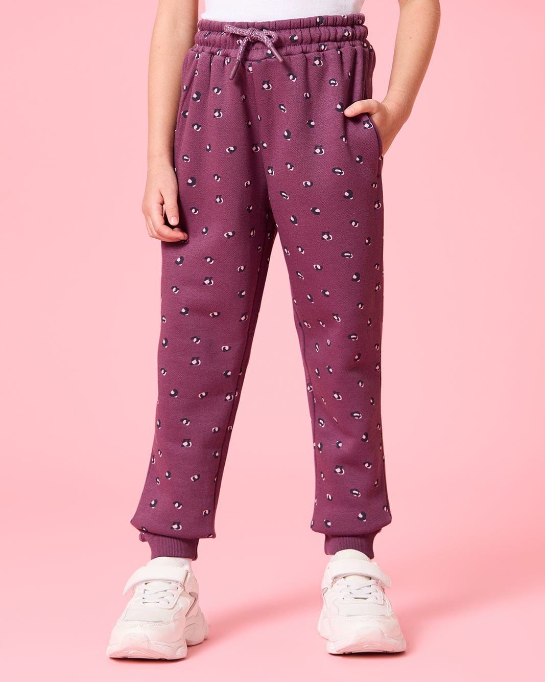 Maroon Printed Fleece Co-ord Set