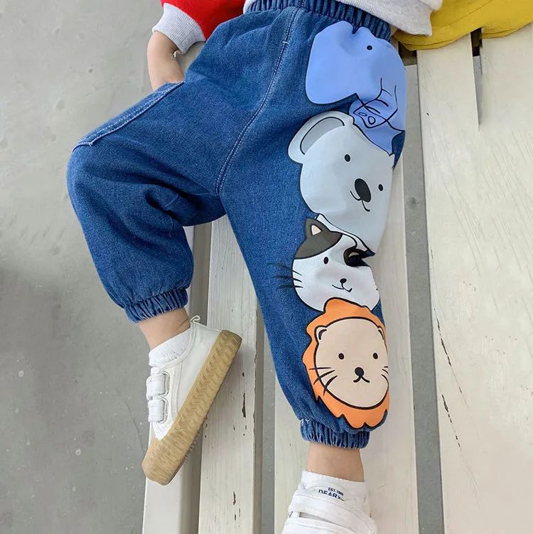 Animal Print Denim Jeans for Boys & Girls