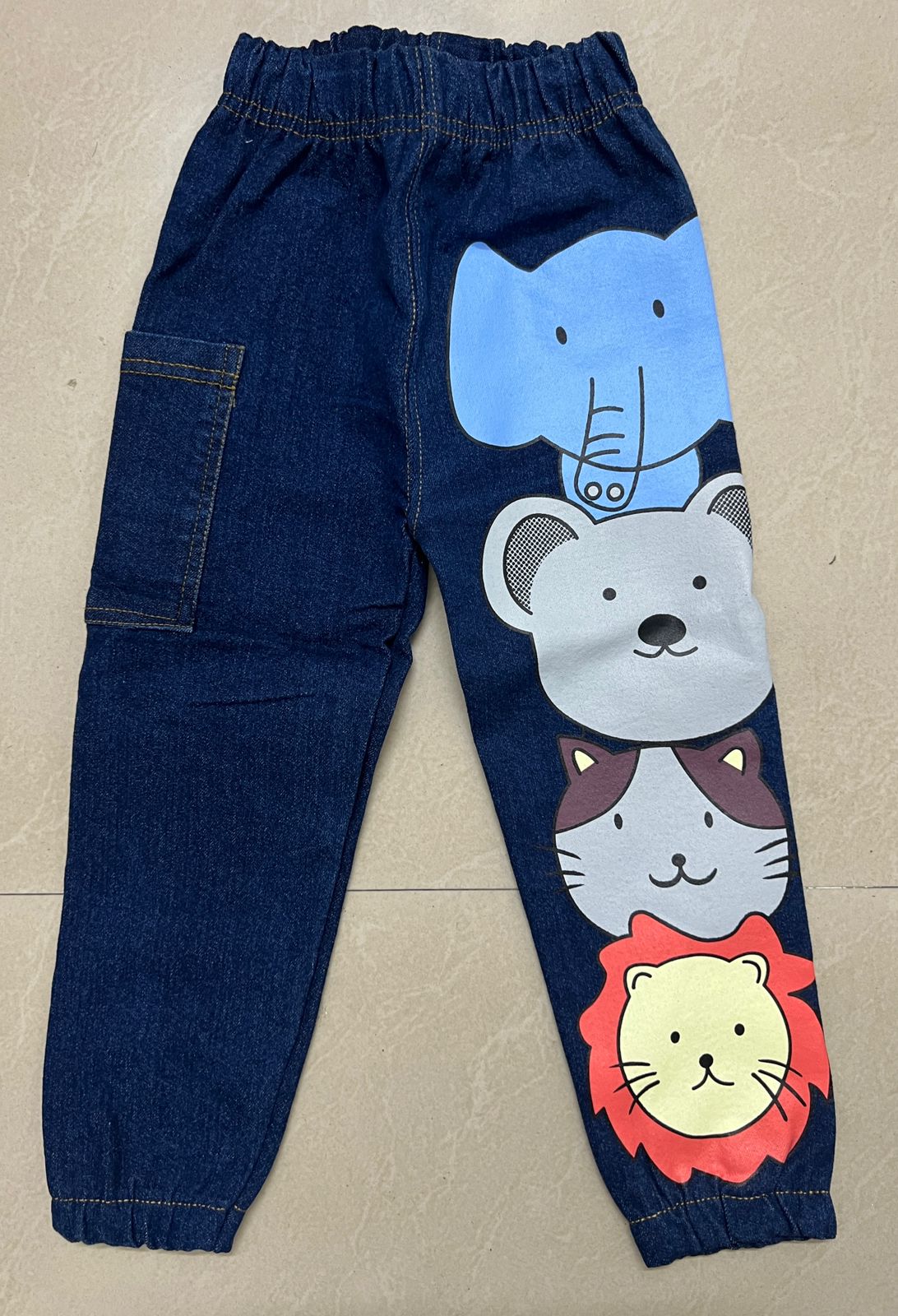 Animal Print Denim Jeans for Boys & Girls