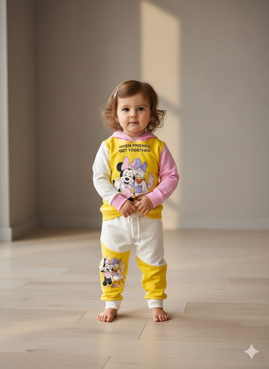 Minnie & Daisy Hoodie Set (Yellow & White)