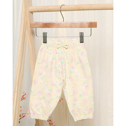 Pastel Floral Printed Baby Pants