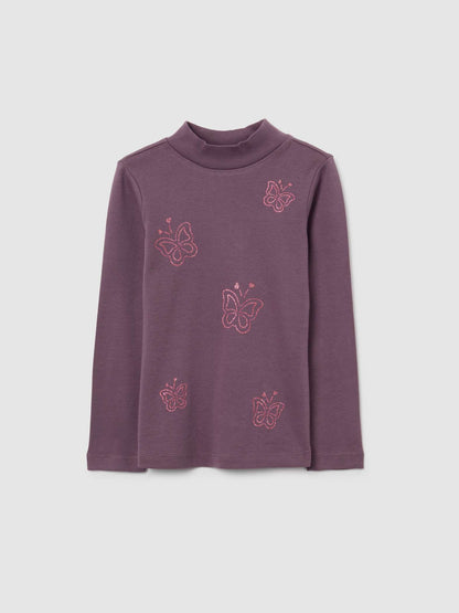 Butterfly Embroidered Full Sleeve Top