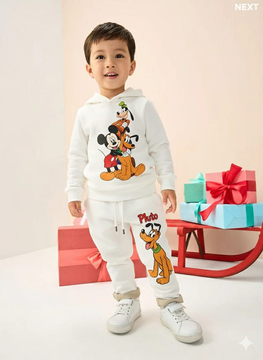 Classic Co-ord Hoodie set ( White )