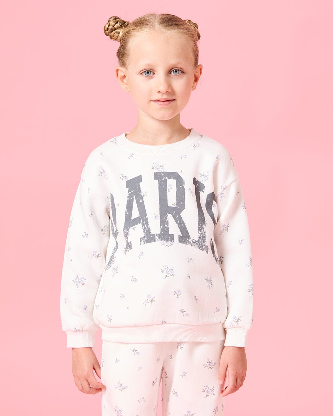 White "Paris" Fleece Co-ord Set