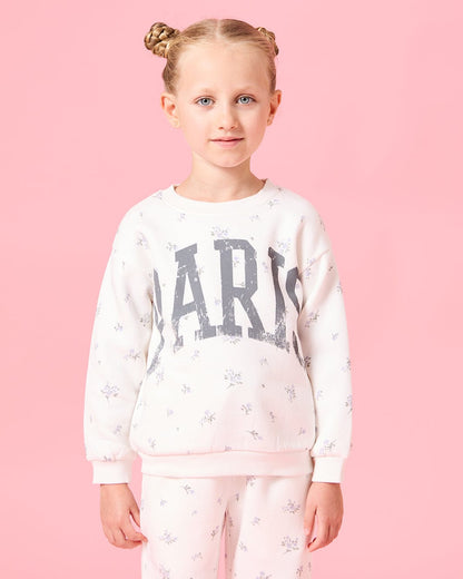 White "Paris" Fleece Co-ord Set