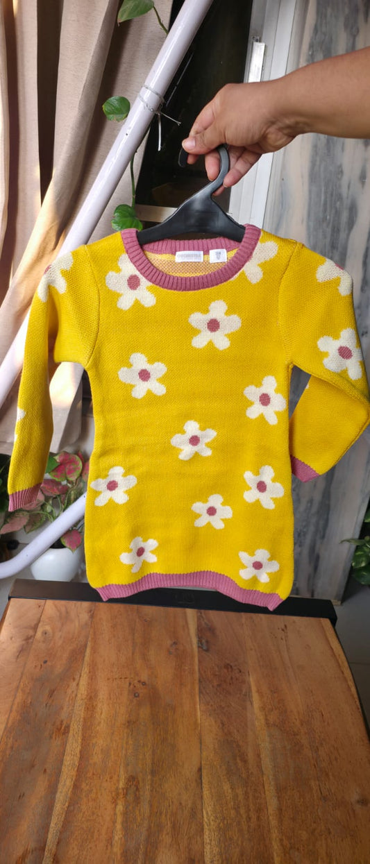 Floral Sunshine Sweater Dress