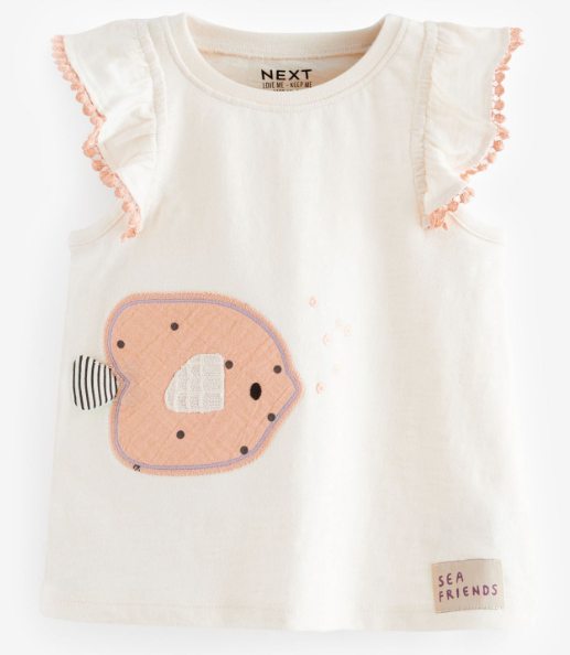 Girls Sea Friends top (White)