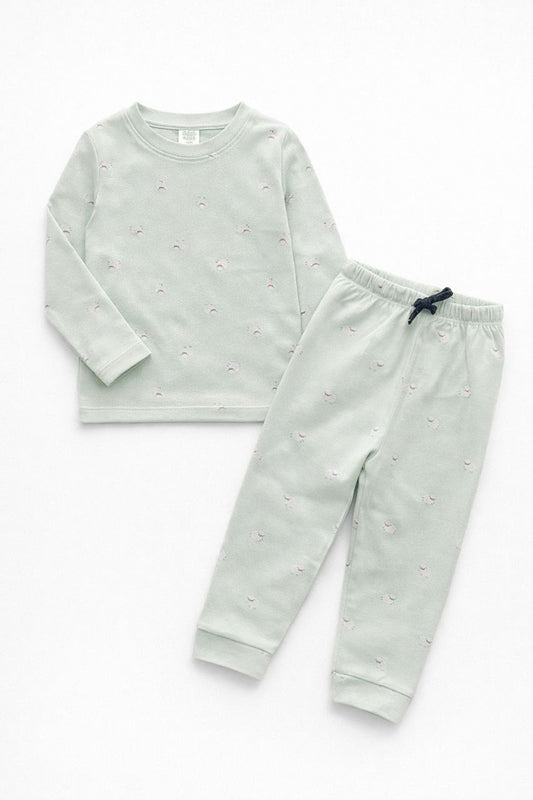 Premium Mint Printed Nightwear Set