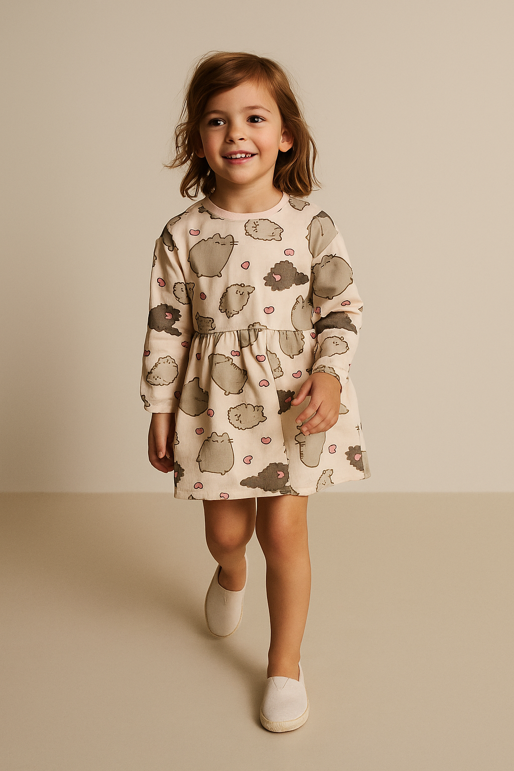 Pluche Cat fleece frock