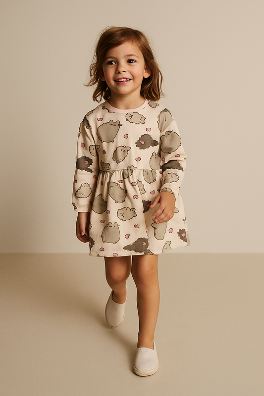 Pluche Cat fleece frock