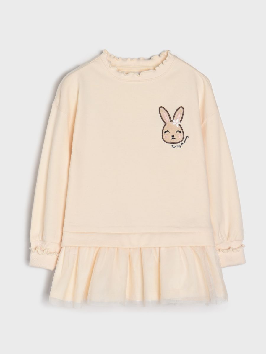 Cozy Bunny Fleece Tutu sweatshirt