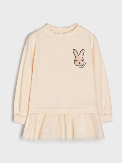 Cozy Bunny Fleece Tutu sweatshirt