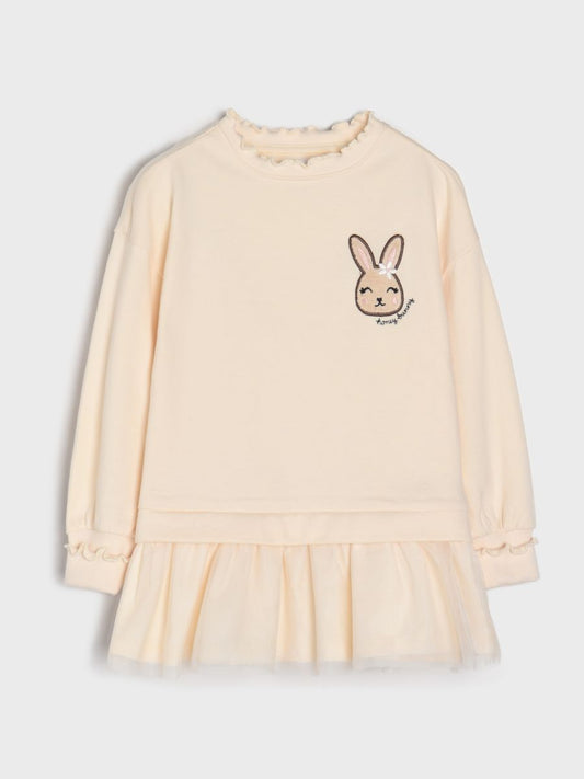 Cozy Bunny Fleece Tutu sweatshirt