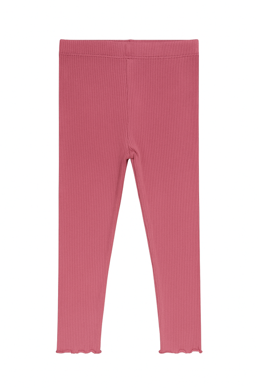 Ribbed magenta leggings