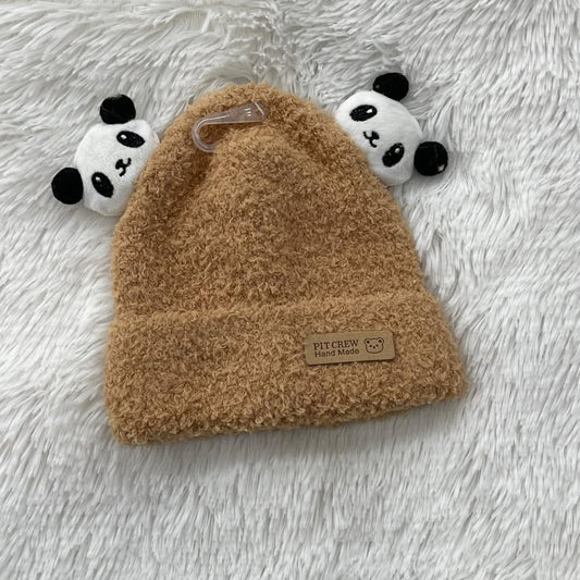 Brown Panda beanie